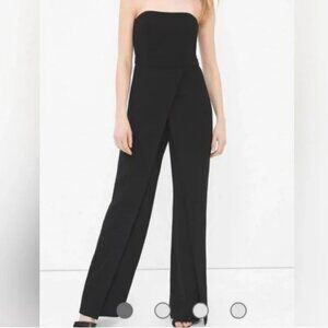 White House BLACK Market Elegant Black Split Leg Jumpsuit, Size 10